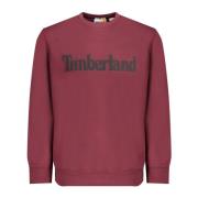 Rode Sweatshirt met Print en Lange Mouwen Timberland , Red , Heren