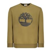 Groene sweater met lange mouwen en print Timberland , Green , Heren