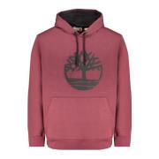 Rode hoodie met logoprint Timberland , Red , Heren