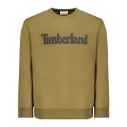 Groene sweatshirt met lange mouwen en print Timberland , Green , Heren