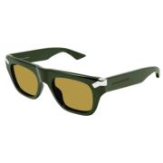 Stijlvolle Acetaat Zonnebril Alexander McQueen , Green , Unisex