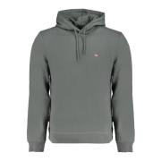 Groene hoodie met geborduurd logo Napapijri , Green , Heren