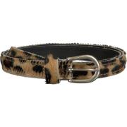 Beige panterprint riem Legend , Brown , Dames