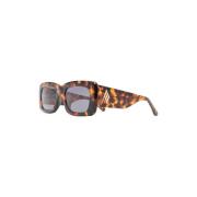 Marfa Rechthoekige Zonnebril The Attico , Brown , Unisex