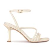 Beige sandalen met een modieuze hak Kazar Studio , Beige , Dames