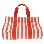 Pre-owned Canvas handbags Hermès Vintage , Red , Dames