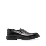 Zwarte Penny Adler Loafer Schoen Doucal's , Black , Heren