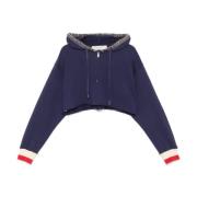 Blauwe Sweater met Gouden Accenten Golden Goose , Blue , Dames