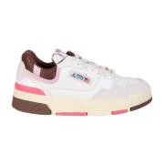 Gepaneerde Leren Sneakers met Logodetail Autry , Multicolor , Dames