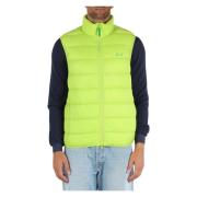 Opvouwbare Gewatteerde Logo Print Puffer Vest Sun68 , Green , Heren