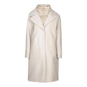 Beige Wollen Jas Aw24 Herno , Beige , Dames