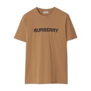 Beige T-shirts en Polos met Print Burberry , Beige , Dames