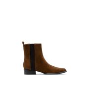 Westernlaars in Cognac Suède Parallele , Brown , Dames