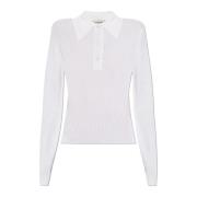 Geribbelde top Officine Générale , White , Dames