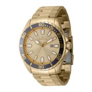 Pro Diver Quartz Horloge - Gouden Wijzerplaat Invicta Watches , Yellow...