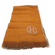 Pre-owned Fabric scarves Hermès Vintage , Brown , Dames