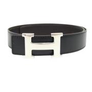 Pre-owned Leather belts Hermès Vintage , Black , Heren