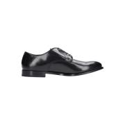 Gladleren Derby schoenen Doucal's , Black , Heren