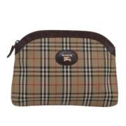 Pre-owned Canvas clutches Burberry Vintage , Beige , Dames