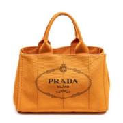 Pre-owned Canvas handbags Prada Vintage , Orange , Dames