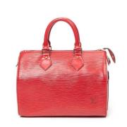 Pre-owned Leather handbags Louis Vuitton Vintage , Red , Dames