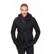 2-in-1 Blazer met Afneembare Capuchon Mason's , Blue , Heren