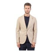 Beige Katoenen Jas met Revers Mulish , Beige , Heren