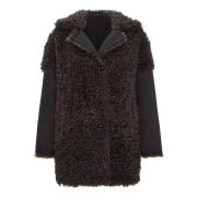 Shearling Coat Eva - Bruin Cesare Gaspari , Brown , Dames