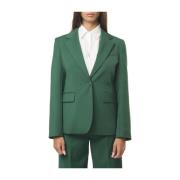 Groene Wollen Blazer Jas Max Mara Weekend , Green , Dames