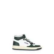 Groene leren hoge sneakers Autry , Green , Dames