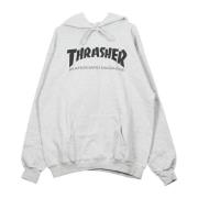 Grijs/Zwart Skatemag Hood Sweatshirt met Lange Mouwen Thrasher , Gray ...