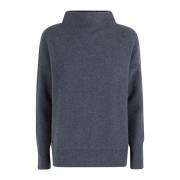 Trechter Hals Pullover Sweater Vince , Blue , Dames