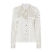 Satin Blouse met Polka Dot Self Portrait , Beige , Dames