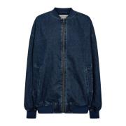 Vintage Denim Bomberjack Designers Remix , Blue , Dames