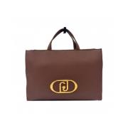 Chocolat Tote Tas met Ritssluiting Liu Jo , Brown , Dames