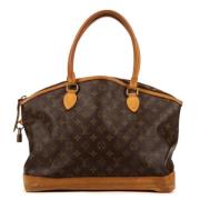 Pre-owned Coated canvas handbags Louis Vuitton Vintage , Brown , Dames