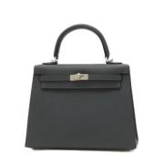 Pre-owned Leather handbags Hermès Vintage , Black , Dames