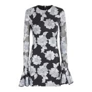 Mesh Mini Jurk met Bloemenpatroon Rotate Birger Christensen , Gray , D...