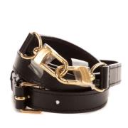 Pre-owned Leather belts Louis Vuitton Vintage , Black , Dames