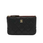 Pre-owned Leather home-office Chanel Vintage , Black , Dames