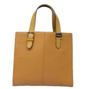 Pre-owned Leather totes Burberry Vintage , Beige , Dames