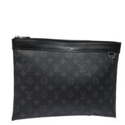 Pre-owned Canvas clutches Louis Vuitton Vintage , Black , Dames