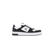 Lage Cupsole Leren Sneakers Calvin Klein , Black , Heren