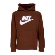 Club Hoodie Pullover Sweatshirt met lange mouwen Nike , Brown , Heren