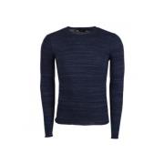 Ronde Hals Gebreide Trui Emporio Armani , Blue , Heren