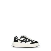 Witte Leren Sneakers met Plateauzool ASH , White , Dames