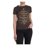 Bruin Grafisch Print T-shirt 2017 Dolce & Gabbana , Brown , Dames