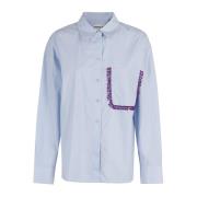 Versierde Shirt voor Stijlvolle Look Essentiel Antwerp , Blue , Dames