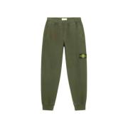 Joggingbroek met geborsteld katoen fleece Stone Island , Green , Heren