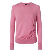 Wollen Trui met Zijknopen Pinko , Pink , Dames